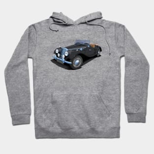 1954 MG TF sports car in black Hoodie